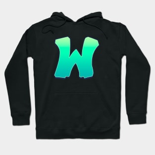 Letter W - Green fade Hoodie